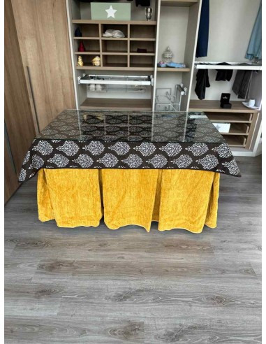 Ropa Doble Grueso 10 Pliegues Mostaza...