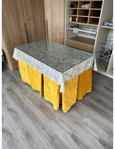 Ropa Doble Grueso 10 Pliegues Mostaza...