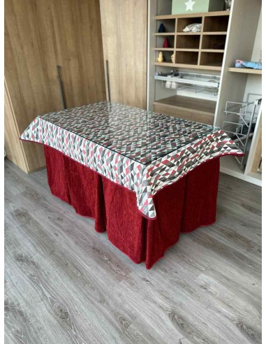 Ropa Doble Grueso 10 Pliegues Rojo...