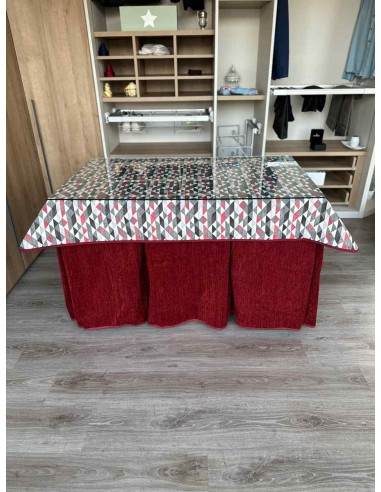 Ropa Doble Grueso 10 Pliegues Rojo...