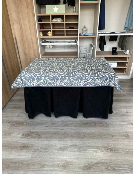 Conjunto Doble Grueso 10 Pliegues Negro con Tapete Nature