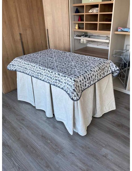 Conjunto Antimanchas Extragruesa Ultraeficiente Marfil con Tapete Sena