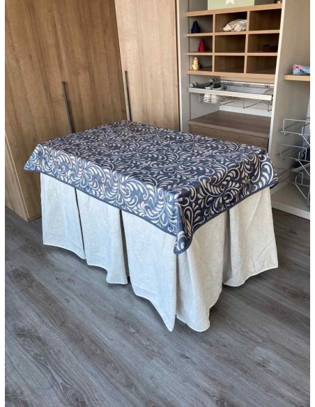 Conjunto Antimanchas Extragruesa Ultraeficiente Marfil con Tapete Nature