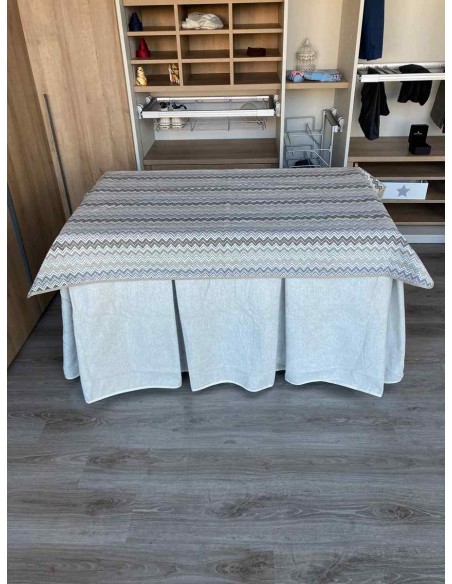 Conjunto Antimanchas Extragruesa Ultraeficiente Marfil con Tapete Estriado