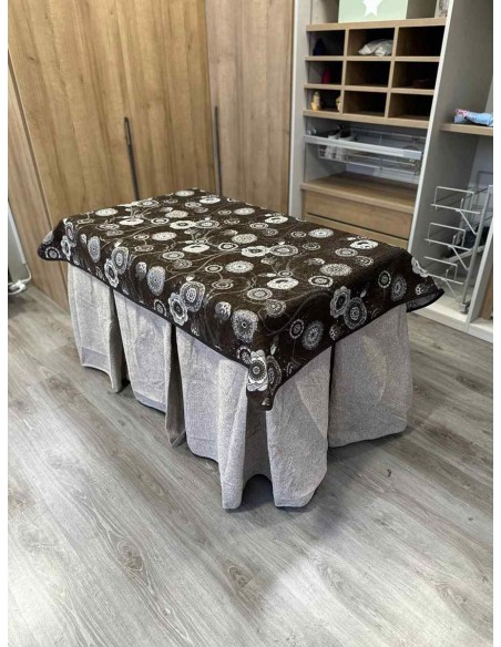 Conjunto Antimanchas Extragruesa Ultraeficiente Gris Claro con Tapete Mandala