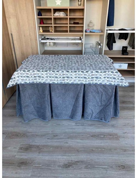 Conjunto Antimanchas Extragruesa Ultraeficiente Gris con Tapete Sena