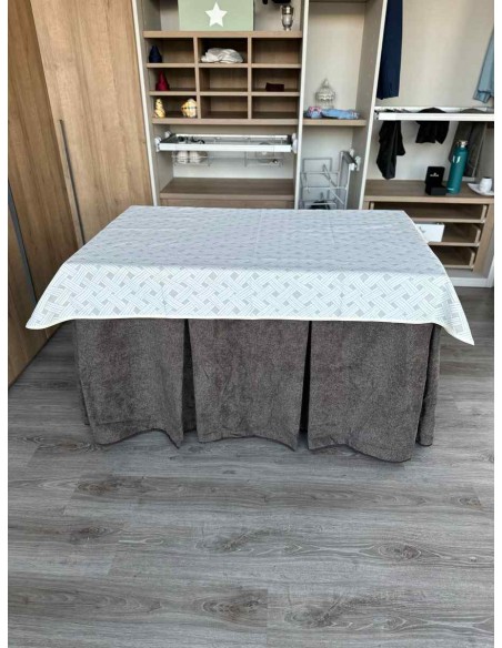 Conjunto Antimanchas Extragruesa Ultraeficiente Chocolate con Tapete Lazos