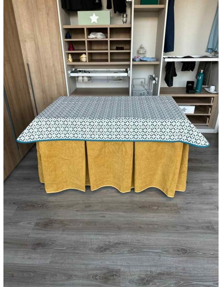 Conjunto Antimanchas Extragruesa Ultraeficiente Mostaza con Tapete Geo