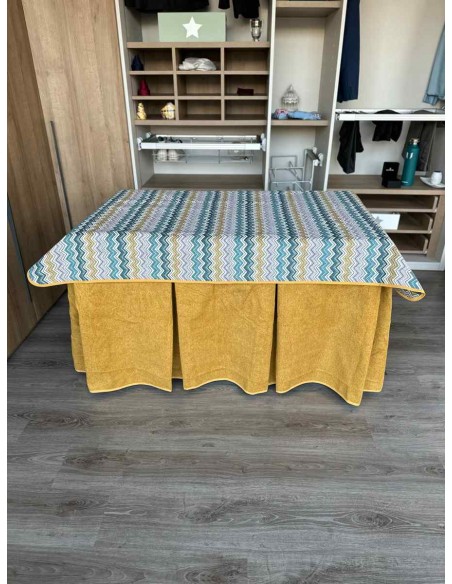 Conjunto Antimanchas Extragruesa Ultraeficiente Mostaza con Tapete ZigZag