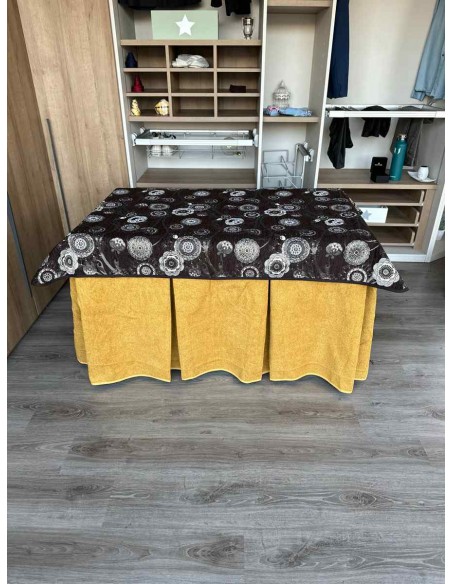 Conjunto Antimanchas Extragruesa Ultraeficiente Mostaza con Tapete Mandala