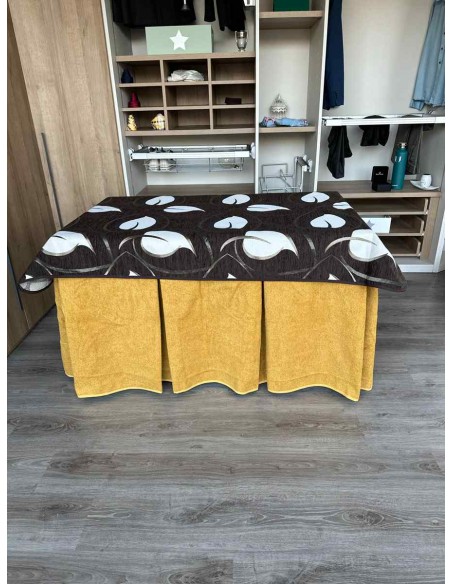 Conjunto Antimanchas Extragruesa Ultraeficiente Mostaza con Tapete Hojas