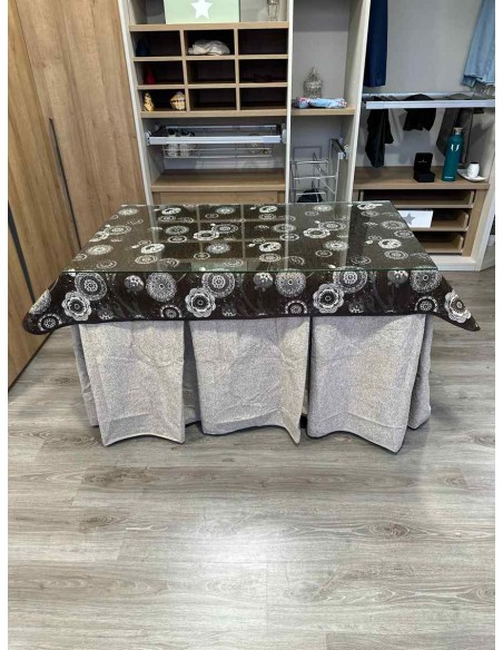 Ropa Antimanchas Extragruesa Ultraeficiente Gris Claro con Tapete Mandala