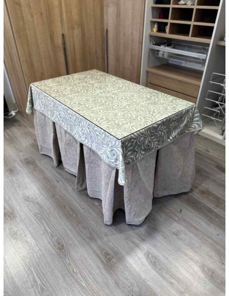 Ropa Antimanchas Extragruesa Ultraeficiente Gris Claro con Tapete Vainilla