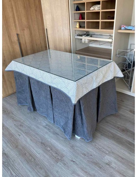 Ropa Antimanchas Extragruesa Ultraeficiente Gris con Tapete Sol