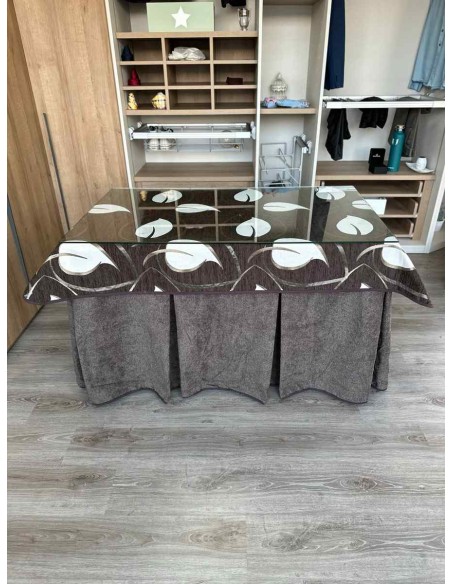 Ropa Antimanchas Extragruesa Ultraeficiente Chocolate con Tapete Hojas