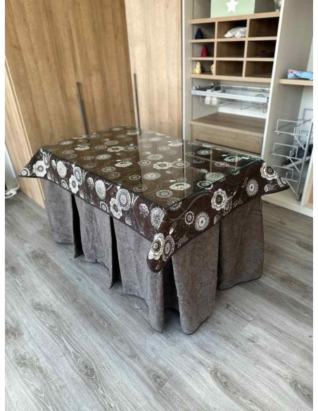 Ropa Antimanchas Extragruesa Ultraeficiente Chocolate con Tapete Mandala