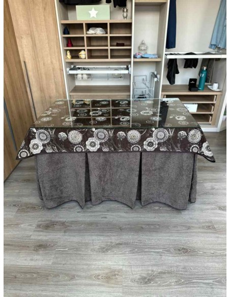 Ropa Antimanchas Extragruesa Ultraeficiente Chocolate con Tapete Mandala