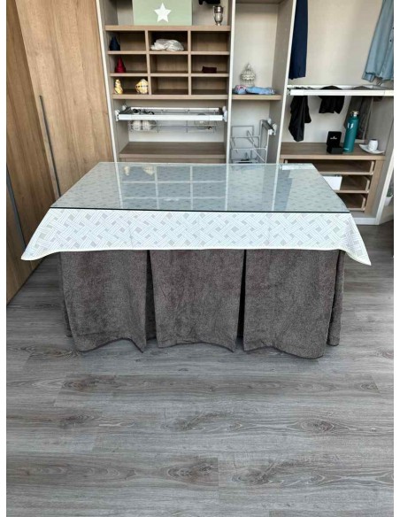 Ropa Antimanchas Extragruesa Ultraeficiente Chocolate con Tapete Lazos