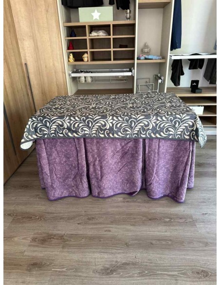 Conjunto Forro de Borrego Gran Capacidad Calórica Morada con Tapete Nature