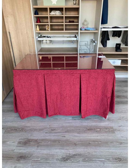 Conjunto Ropa Chenilla 8 Pliegues color Rojo