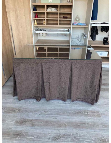 Conjunto Ropa Chenilla 8 Pliegues color Chocolate