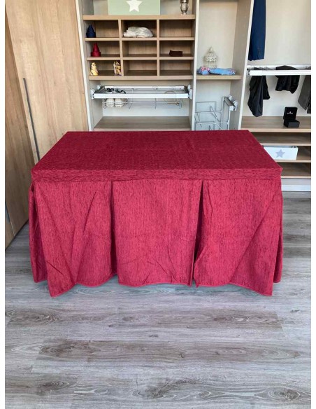 Conjunto Ropa Chenilla 8 Pliegues color Rojo