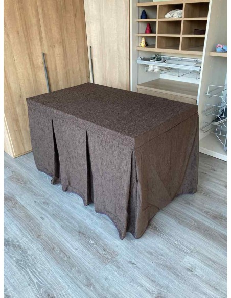 Conjunto Ropa Chenilla 8 Pliegues color Chocolate