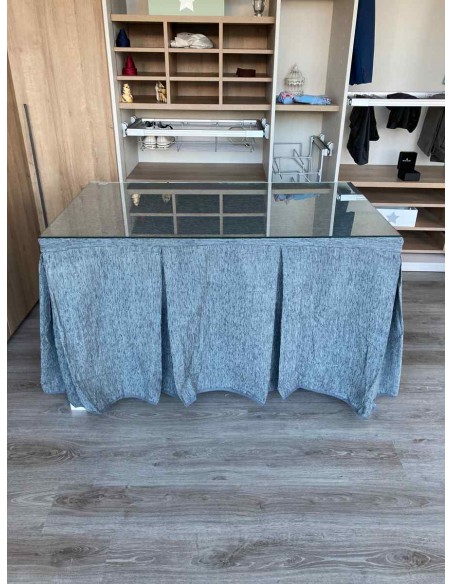 Conjunto Chenilla 8 Pliegues color Gris