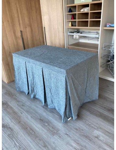 Conjunto Chenilla 8 Pliegues color Gris