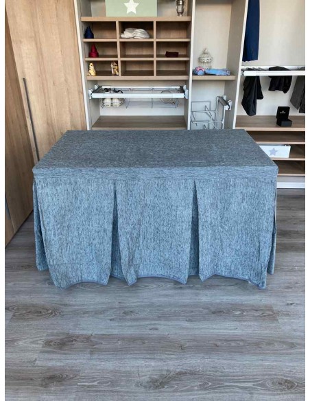 Conjunto Chenilla 8 Pliegues color Gris