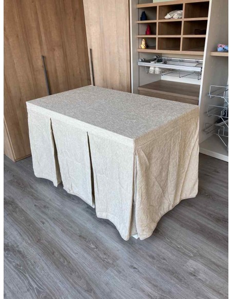 Conjunto Ropa Chenilla 8 Pliegues color Beige