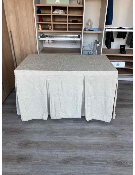 Conjunto Ropa Chenilla 8 Pliegues color Beige