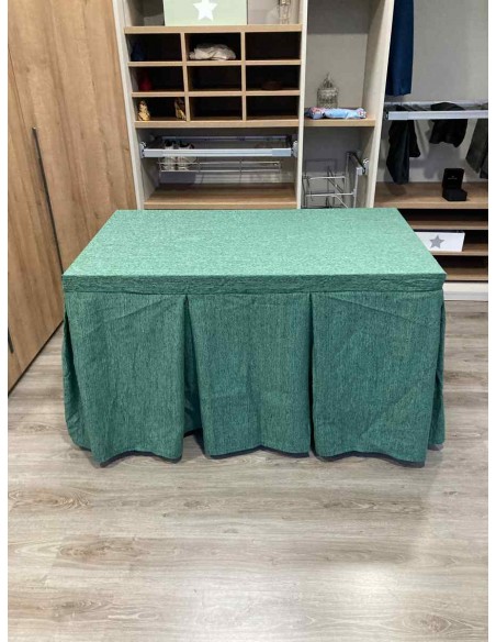 Conjunto Chenilla 10 Pliegues color Verde