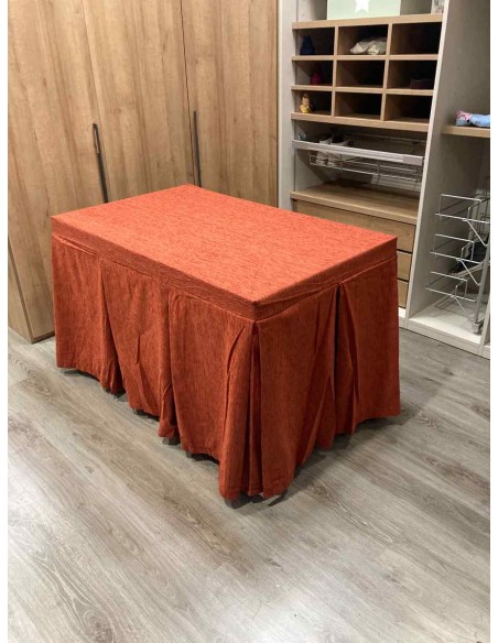 Conjunto Chenilla 10 Pliegues color Teja