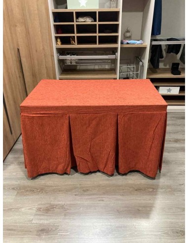 Conjunto Chenilla 10 Pliegues color Teja