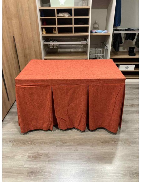 Conjunto Chenilla 10 Pliegues color Teja