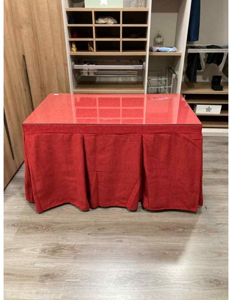 Conjunto Chenilla 10 Pliegues color Rojo