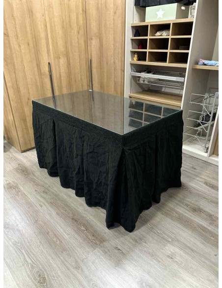 Conjunto Chenilla 10 Pliegues color Negro