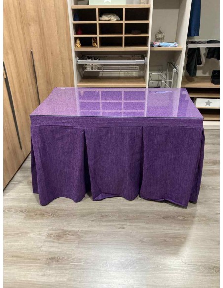 Conjunto Chenilla 10 Pliegues color Morado