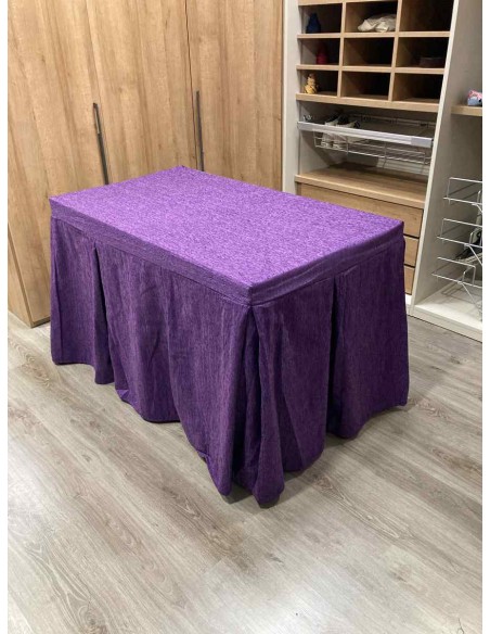 Conjunto Chenilla 10 Pliegues color Morado