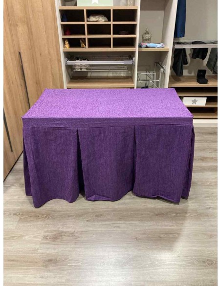 Conjunto Chenilla 10 Pliegues color Morado