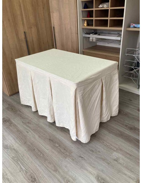 Conjunto Chenilla 10 Pliegues color Marfil