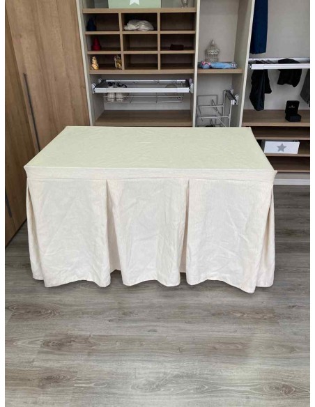 Conjunto Chenilla 10 Pliegues color Marfil