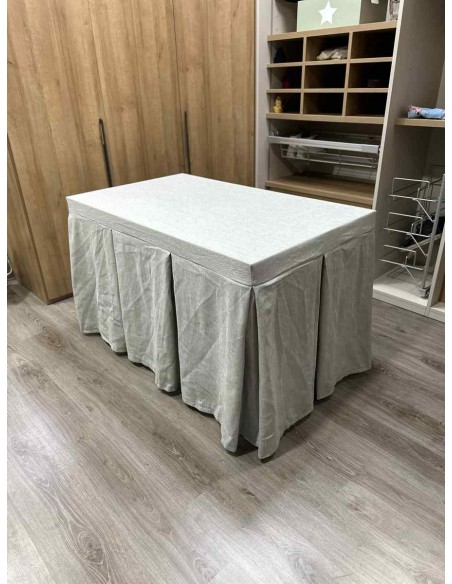 Conjunto Chenilla 10 Pliegues color Gris Claro