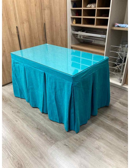 Conjunto Chenilla 10 Pliegues color Azul