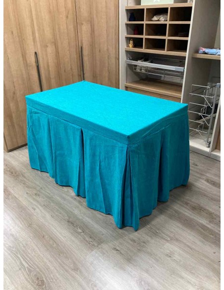 Conjunto Chenilla 10 Pliegues color Azul