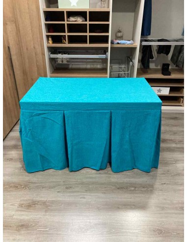 Conjunto Chenilla 10 Pliegues color Azul