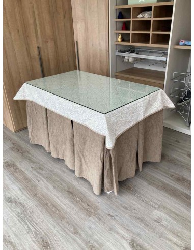 Ropa Chenilla 10 Pliegues color Topo...