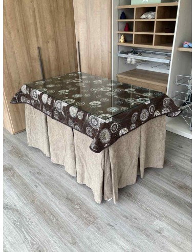 Ropa Chenilla 10 Pliegues color Topo...