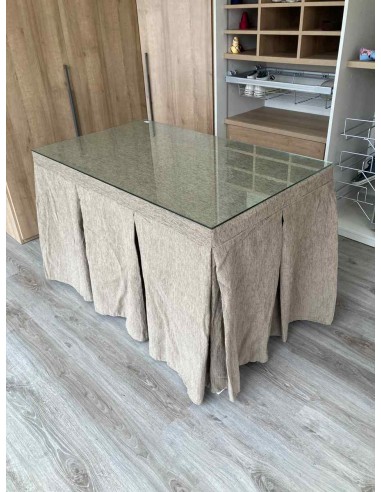 Ropa Chenilla 10 Pliegues color Topo